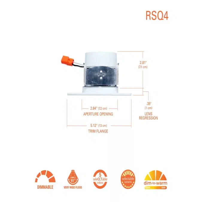 Halo RSQ Square Recessed Baffle LED Trims 4 Inch