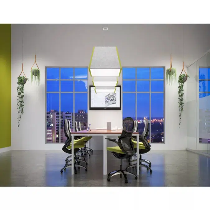 Shaper Sense Trapezoid Acoustic Lighting Luminaire