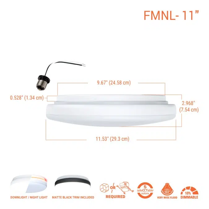 FMNL Flush Mount LED Downlights with Night Light