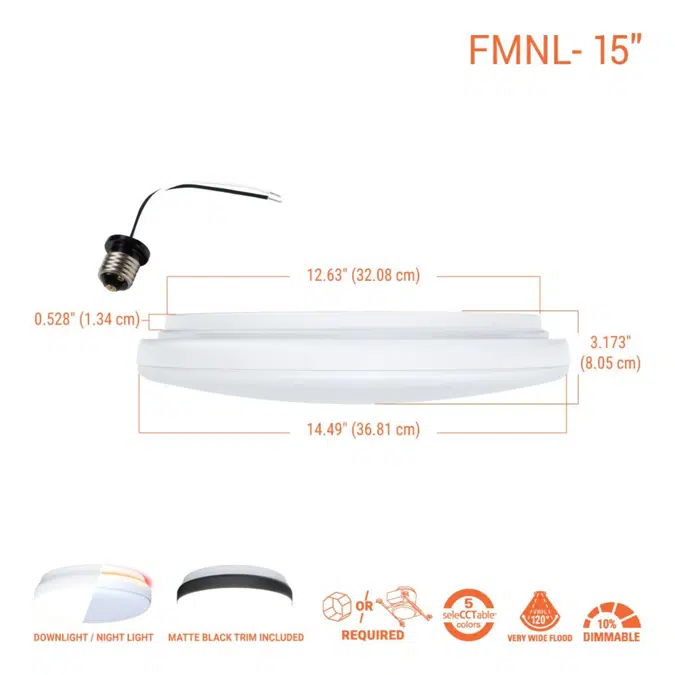 FMNL Flush Mount LED Downlights with Night Light