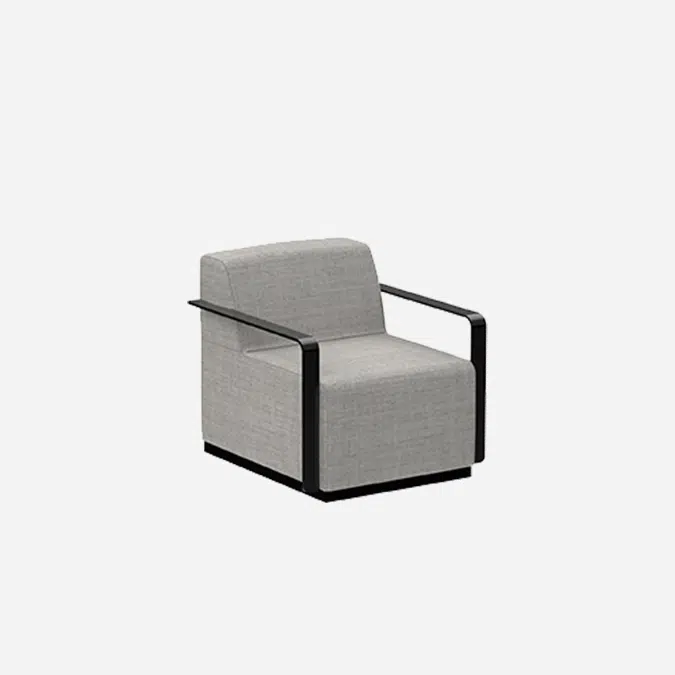 PAU1410 - Armchair W.70cm with steel arms