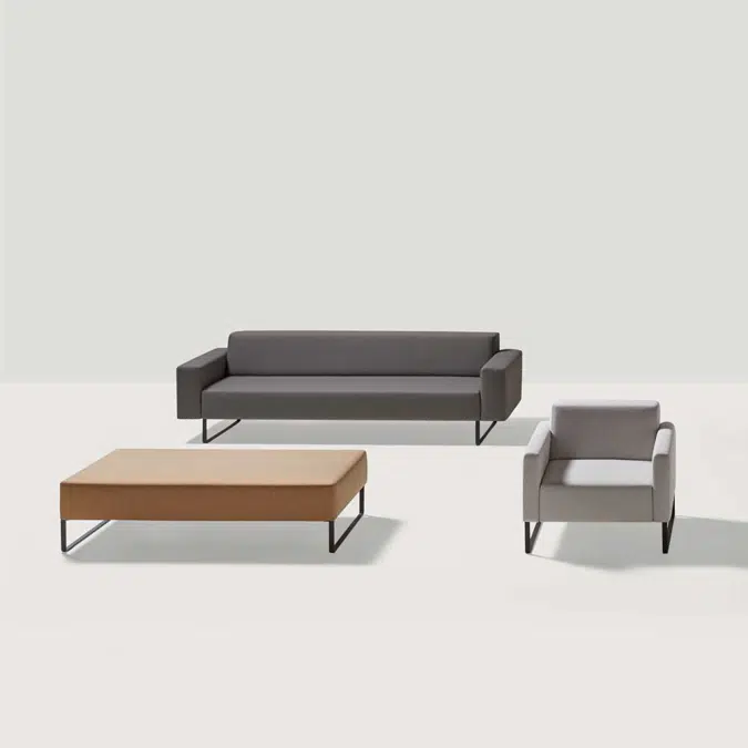 TET8460 - Sofa W.240cm with arms W.20cm