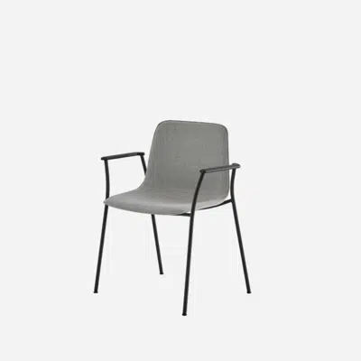 VXL0640 - Armchair with 4 leg frame (stackable) (upholstered mono-shell) için görüntü