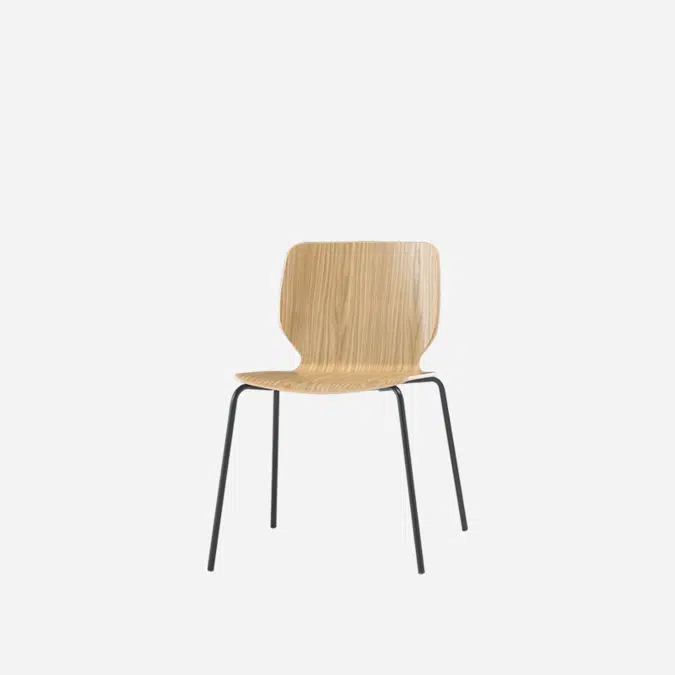 NIM0020 - Chair with 4 leg frame (wooden shell)