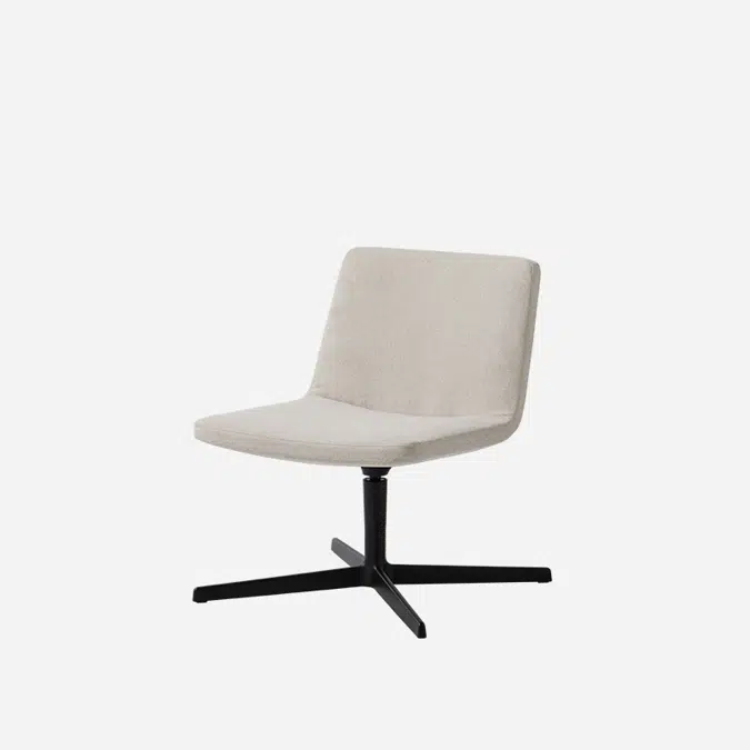 XAI0040 - Lounge armchair with low backrest and 4 spoke aluminum base (standard upholstery)