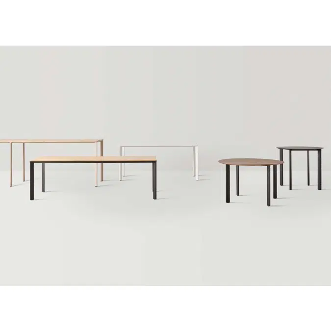 LAMXXXX_REC4 - Tables sectionenelles avec plateau en 4 morceaux hauteur 75, 90, 105 cm