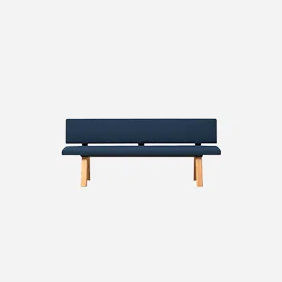 Image for PL70220 - Upholstered seat with backrest for bench L.200cm