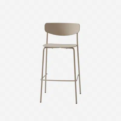 LEA0030 - High stool with polypropylene back and seat图像