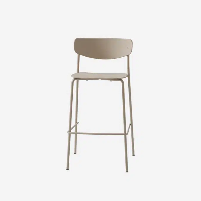 LEA0030 - High stool with polypropylene back and seat