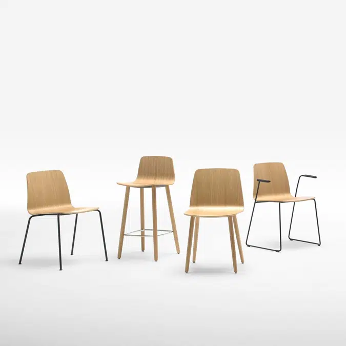 VAR0430MA - Chair with wooden 4 leg frame