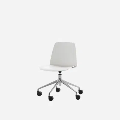 Image for UNN0045 - Chair with 5 spoke aluminum swivel base on casters + gas lift