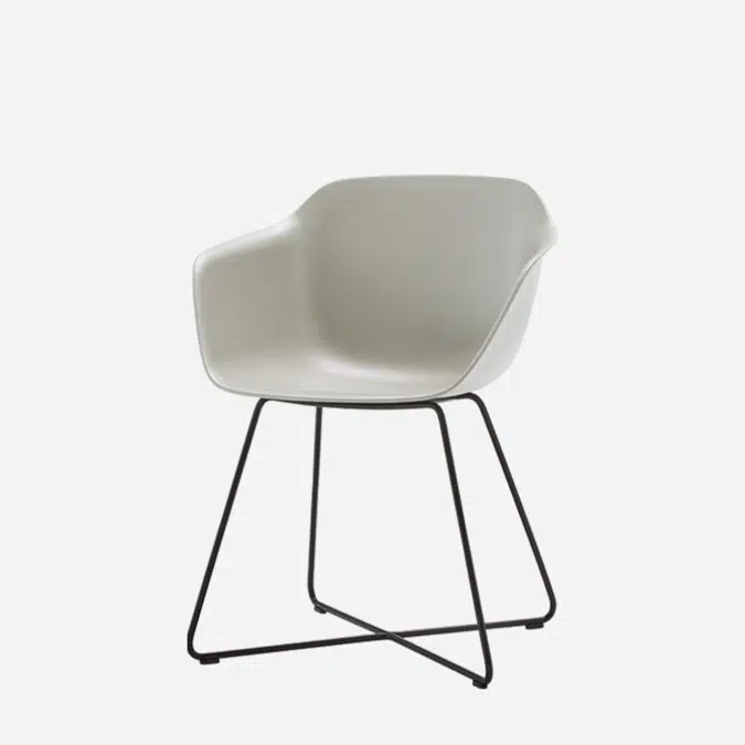 BIM objects - Free download! TAI0020 - Armchair with sled frame ...