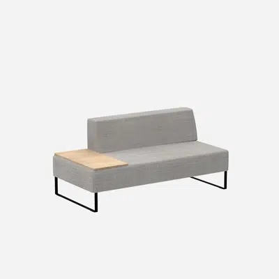 Image for TET8256 - Modular seat W.160cm with left backrest and right table