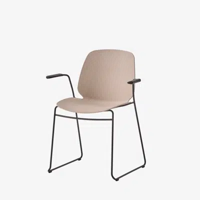 Image for OSW0024 - Stackable armchair with sled frame