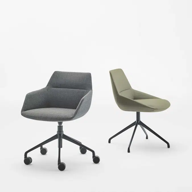 DUN0270 - Chair with 4 spoke aluminum swivel base