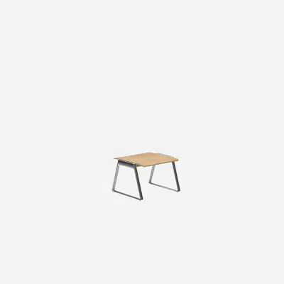 LIN0410 - 1 seater bench with wooden seat图像