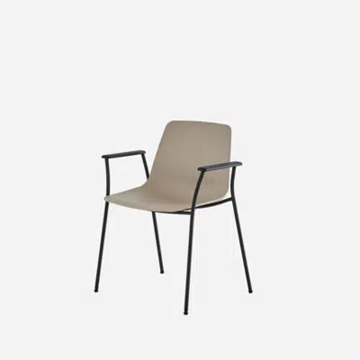 billede til VXL0045 - Armchair with 4 leg frame (non stackable) (plastic mono-shell)