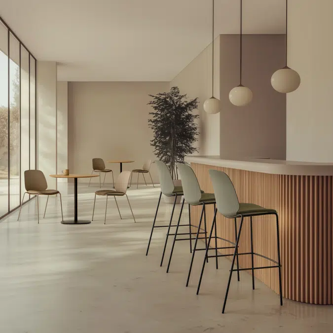 OSW0010 - Chair with 4 leg frame (stackable)