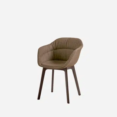 Image for TAI0830 - Armchair with plastic 4 leg frame (soft upholstered seat shell)