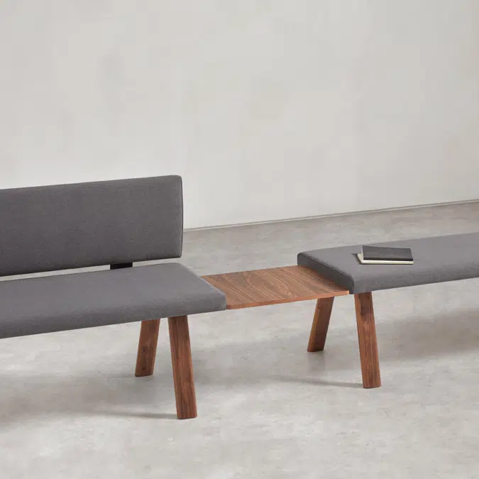 PL70212 - Upholstered seat with backrest for bench L.120cm
