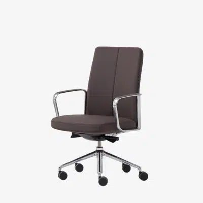 afbeelding voor ZEP0020 - Swivel synchro armchair with medium back and vertical stitching upholstery