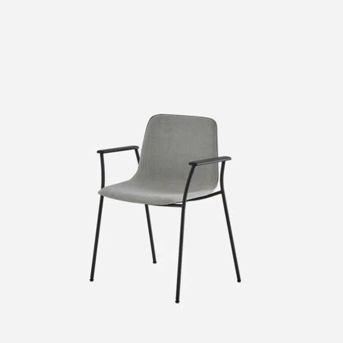 BIM objects - Free download! VXL0645 - Armchair with 4 leg frame (non ...