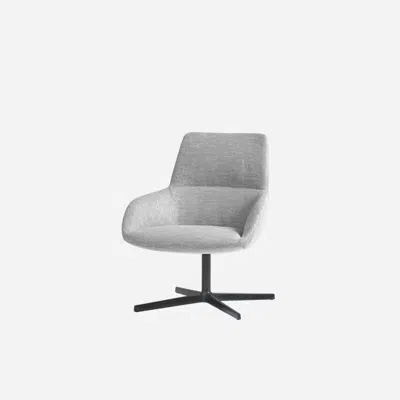 รูปภาพสำหรับ DUN0520 - Lounge armchair with medium back and 4 spoke aluminum swivel base
