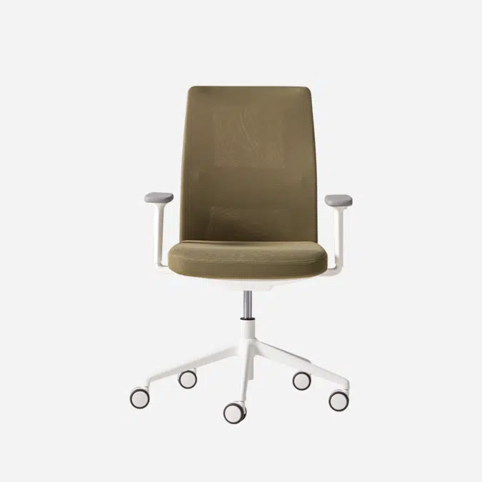 ESI0010 - Task chair with synchro mechanism and mesh backrest (white version)