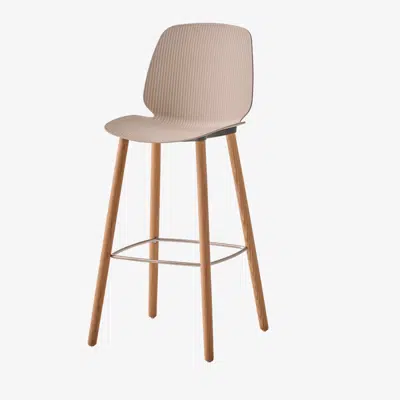 Image for OSW0084MA - High chair with wooden 4 leg frame