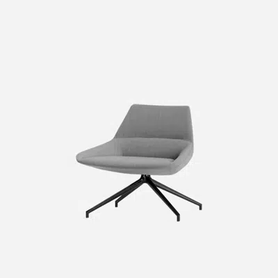 imazhi i DUN0020 - Lounge chair with low back and high 4 spoke aluminum swivel base