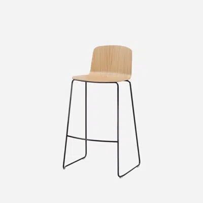 изображение для ANN0080 - High stool with sled frame (wooden shell)