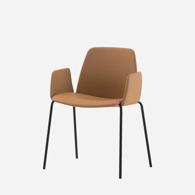 UNN0310 - Armchair with 4 leg + upholstered arms