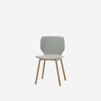 Image for NIM0135MA - Chair with wooden 4 leg frame (upholstered shell)