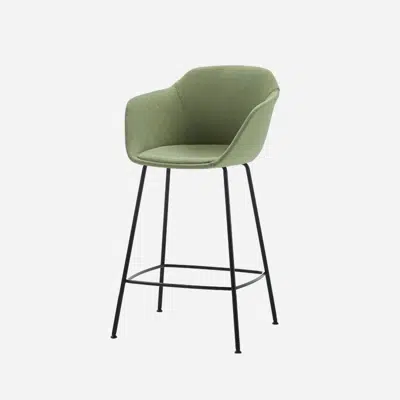 bilde for TAI0680 - Counter armchair with 4 leg frame (plain upholstered seat shell)