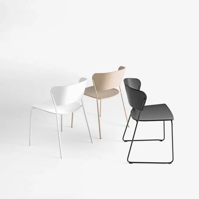BIM object - ดาวน์โหลดฟรี! ARC0010 - Chair with wooden seat and back ...