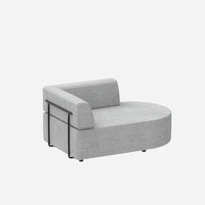 Image for ENT0750 - Modular seat with circular end 95x145cm + corner backrest 95x95cm (left)