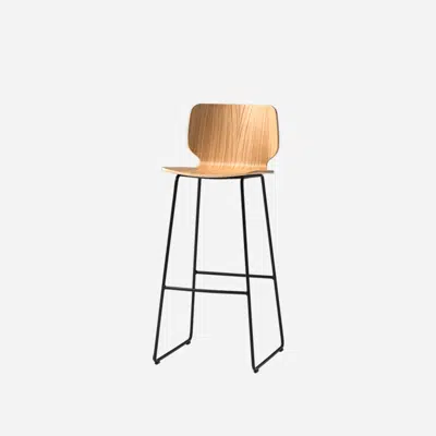 Image pour NIM0075 - Tabouret haut avec piètement traineau