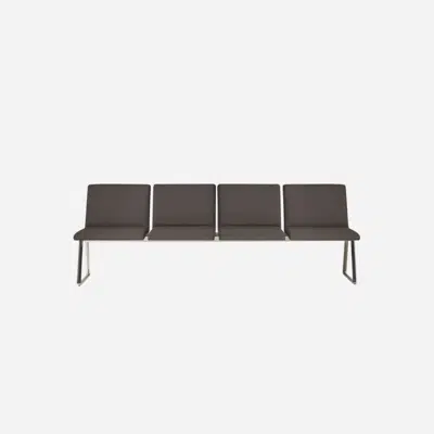 Image for LIN0740 - 4 seater bench with fully upholstered mono-shells