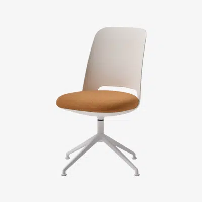 Image for ORU0030 - Swivel chair with 4 spoke base on fix glides