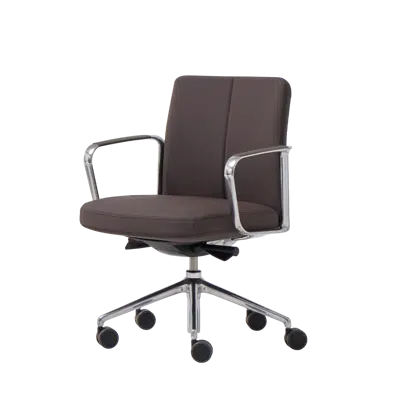 Obrázek pro ZEP0032 - Swivel armchair with low back and vertical stitching upholstery