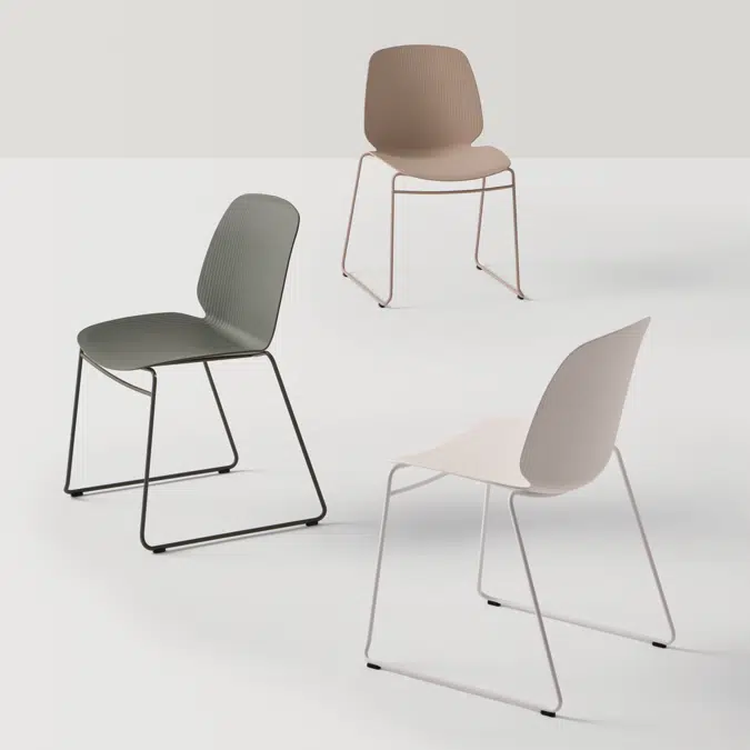 OSW0020 - Highly stackable chair with sled frame
