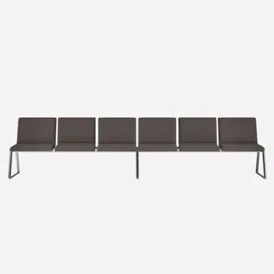 Image for LIN0760 - 6 seater bench with fully upholstered mono-shells