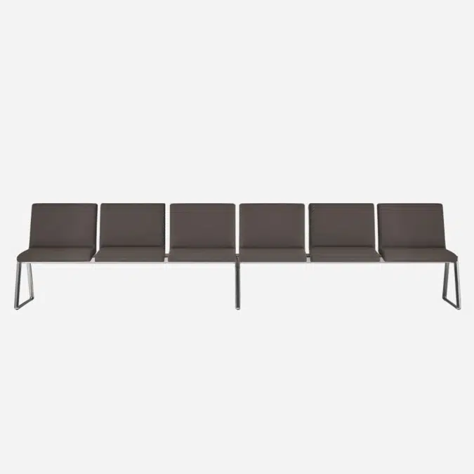 LIN0760 - 6 seater bench with fully upholstered mono-shells