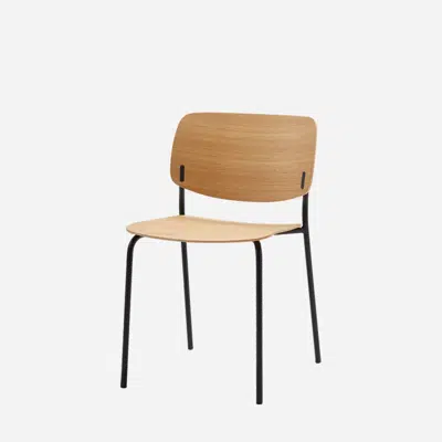 kuva kohteelle ARY0410 - Chair with 4 leg frame (wooden seat & back)