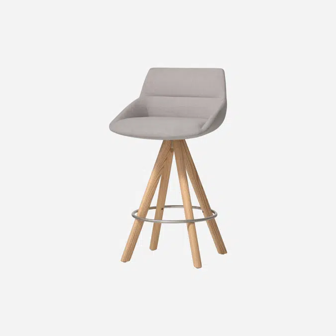 BIM objects - Free download! DUN0420MA - Medium stool with 4 spoke ...