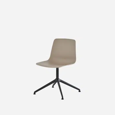 VXL0060 - Chair with 4 spoke aluminum swivel base on casters (plastic mono-shell) 이미지