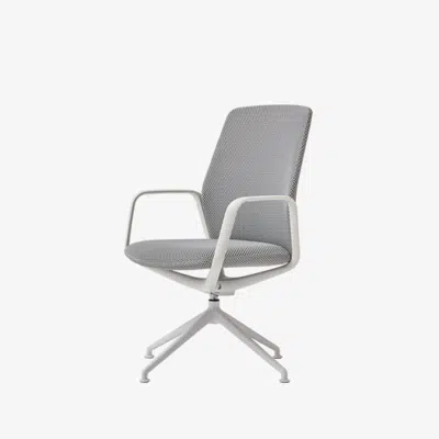 Image for EXA0020 - Swivel armchair 4 spoke base on glides + tilt movement