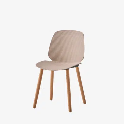 Image for OSW0030MA - Chair with wooden 4 leg frame