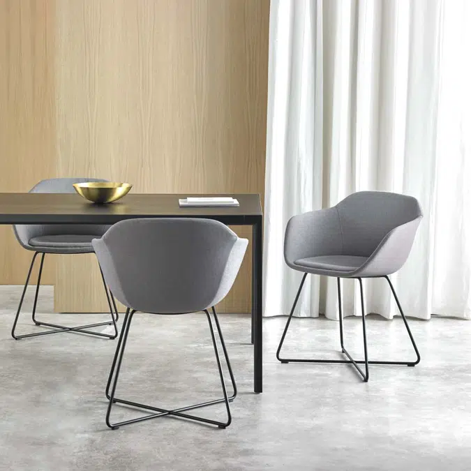 TAI0620 - Armchair with sled frame (plain upholstered seat shell)
