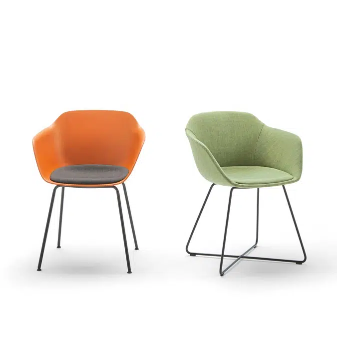 TAI0620 - Armchair with sled frame (plain upholstered seat shell)